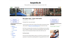 Desktop Screenshot of baupedia.de